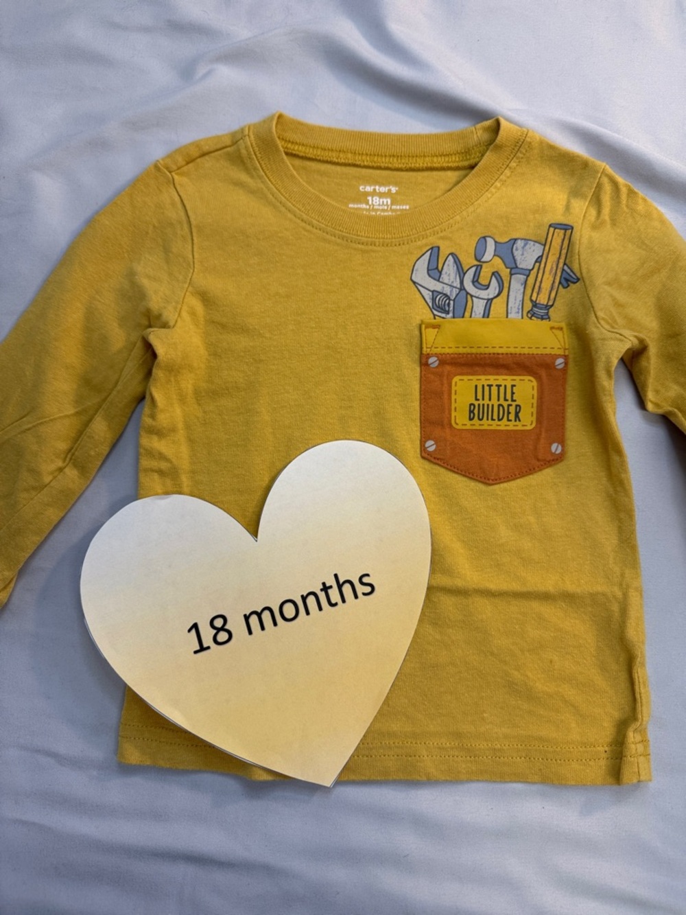Carter's - Mustard Little Builder Long Sleeve Tee Shirt